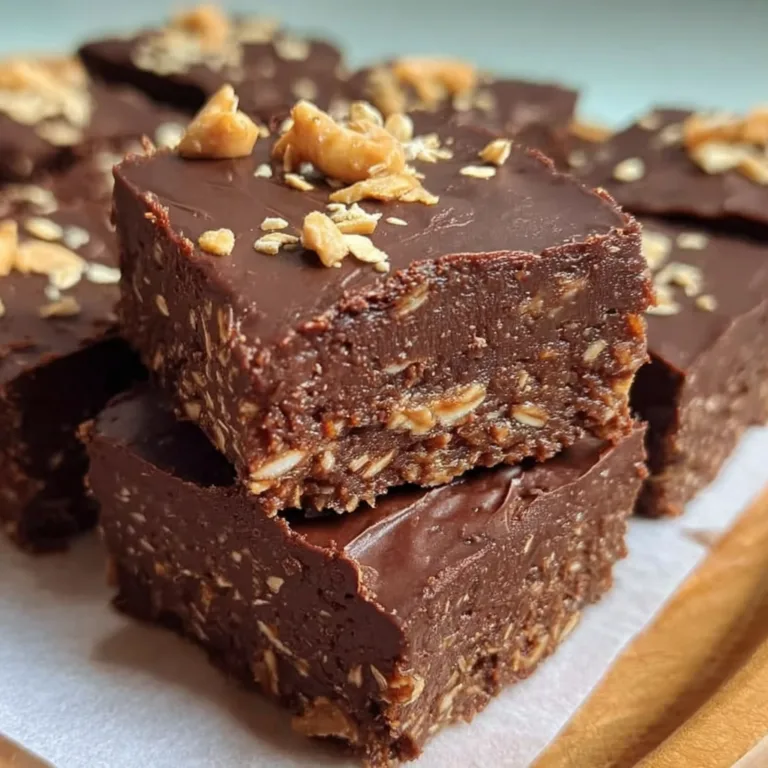 No-Bake Dark Chocolate Peanut Butter Oat Fudge Squares