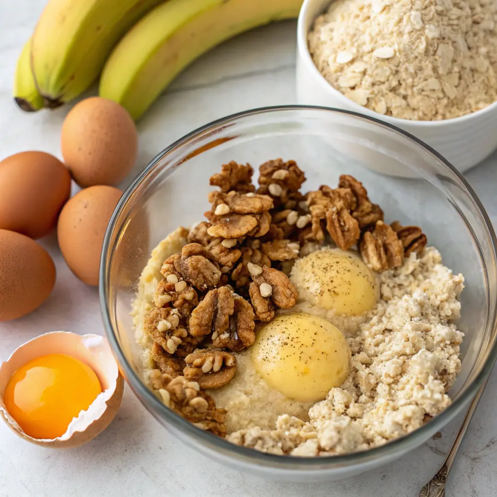 4-Ingredient Banana Walnut Oat Muffins (Gluten-Free & Naturally Sweet) 8 4-Ingredient Banana Walnut Oat Muffins