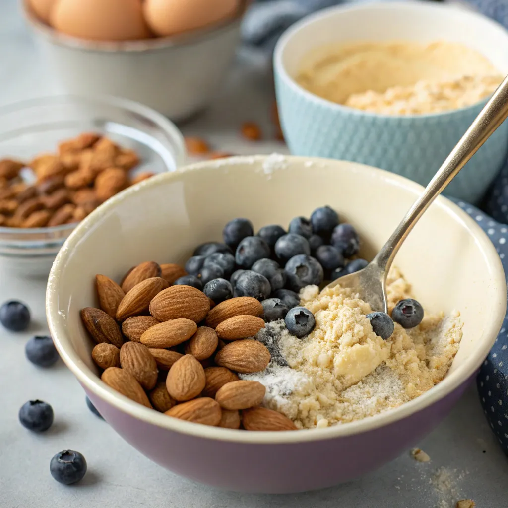 4-Ingredient Almond Blueberry Cookies