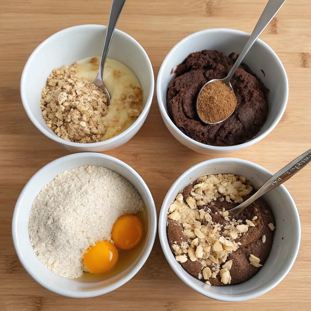 4-Ingredient Banana Cocoa Oat Muffins