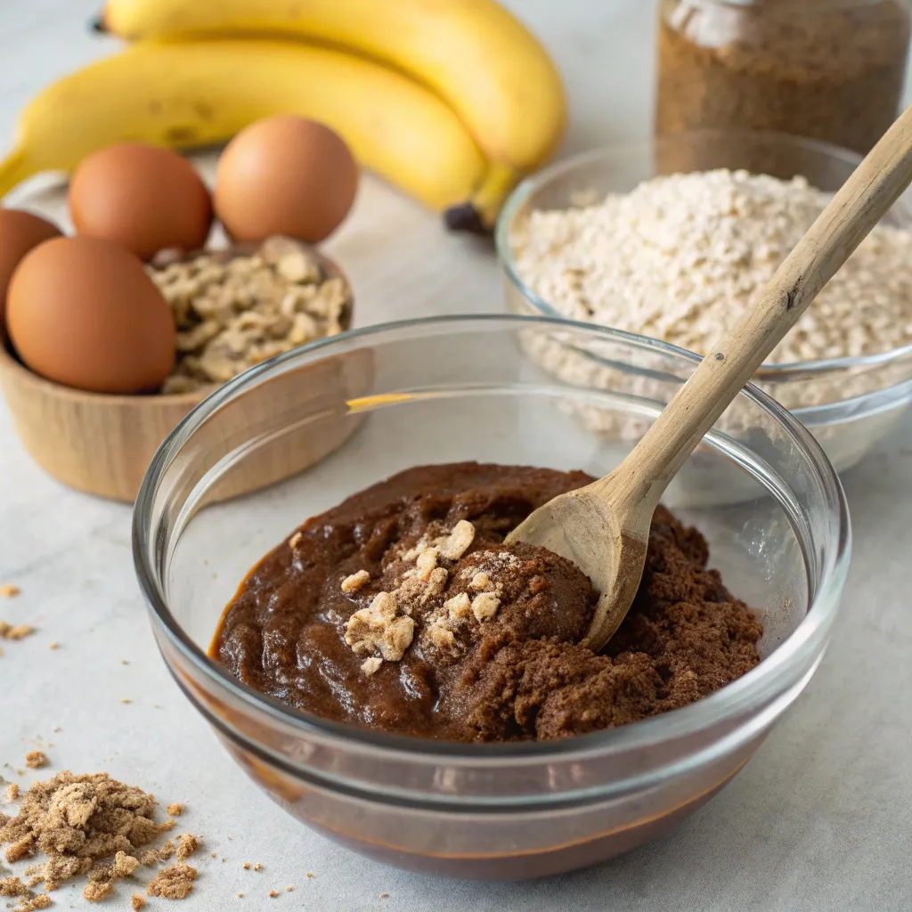 4-Ingredient Banana Cocoa Oat Muffins