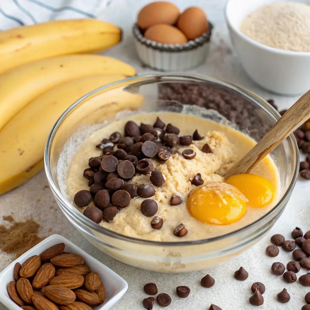 4-Ingredient Flourless Chocolate Chip Banana Bread