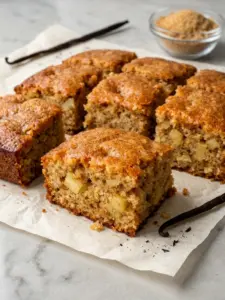 Brown Sugar Apple Vanilla Snack Cake