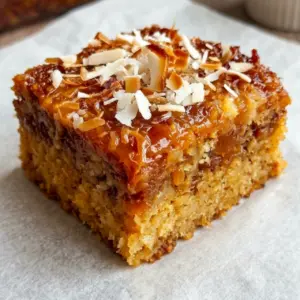 Caramel Coconut Pecan Cake