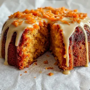 Carrot Pound Cake with Cream Cheese Glaze