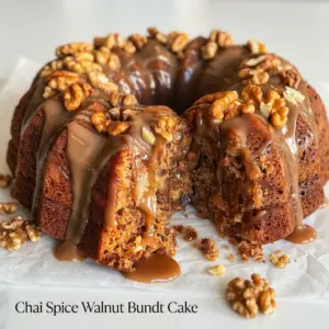 Chai Spice Walnut Bundt Cake