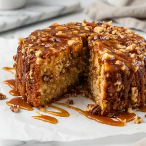 Gooey Caramel Nut Cake