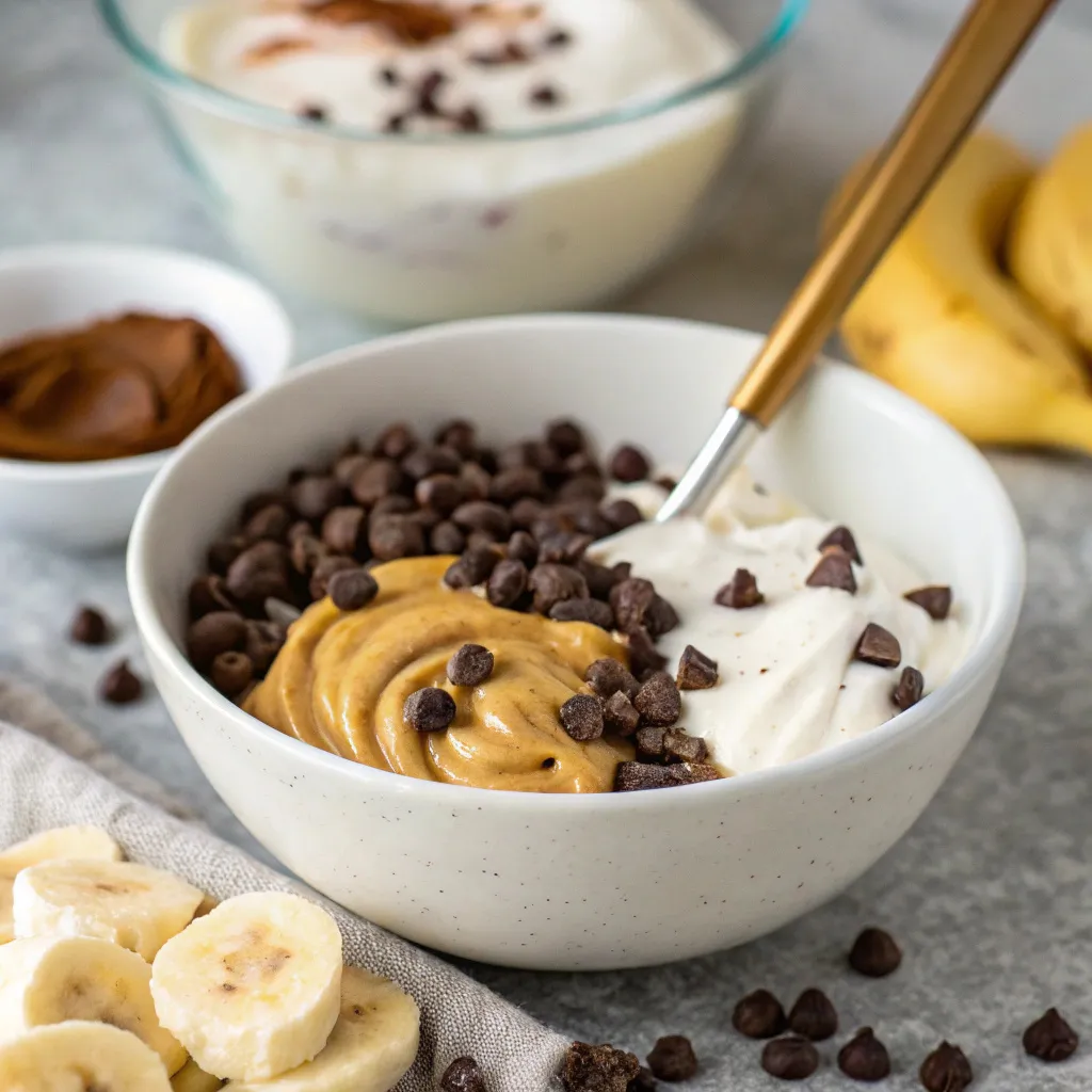high-protein Greek yogurt banana chocolate fudge bars