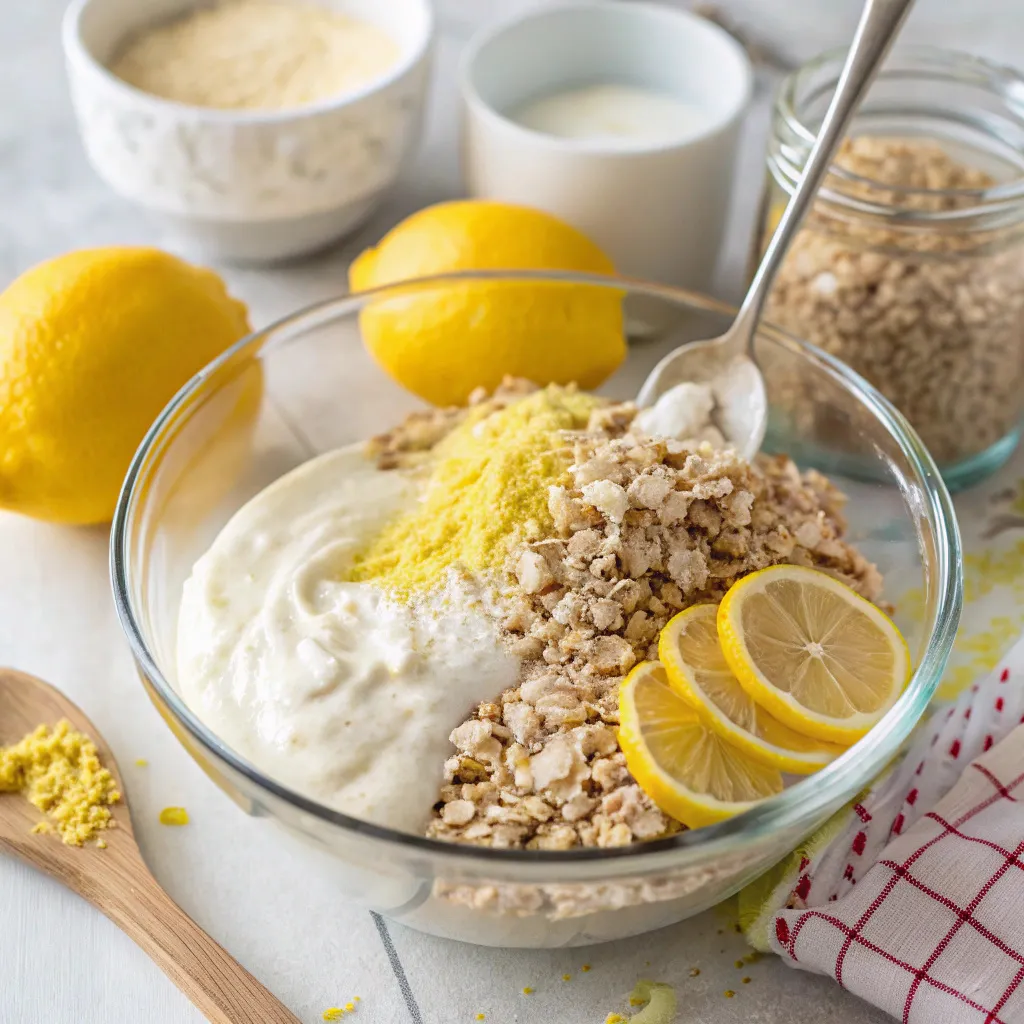 Lemon Yogurt Oat Cake