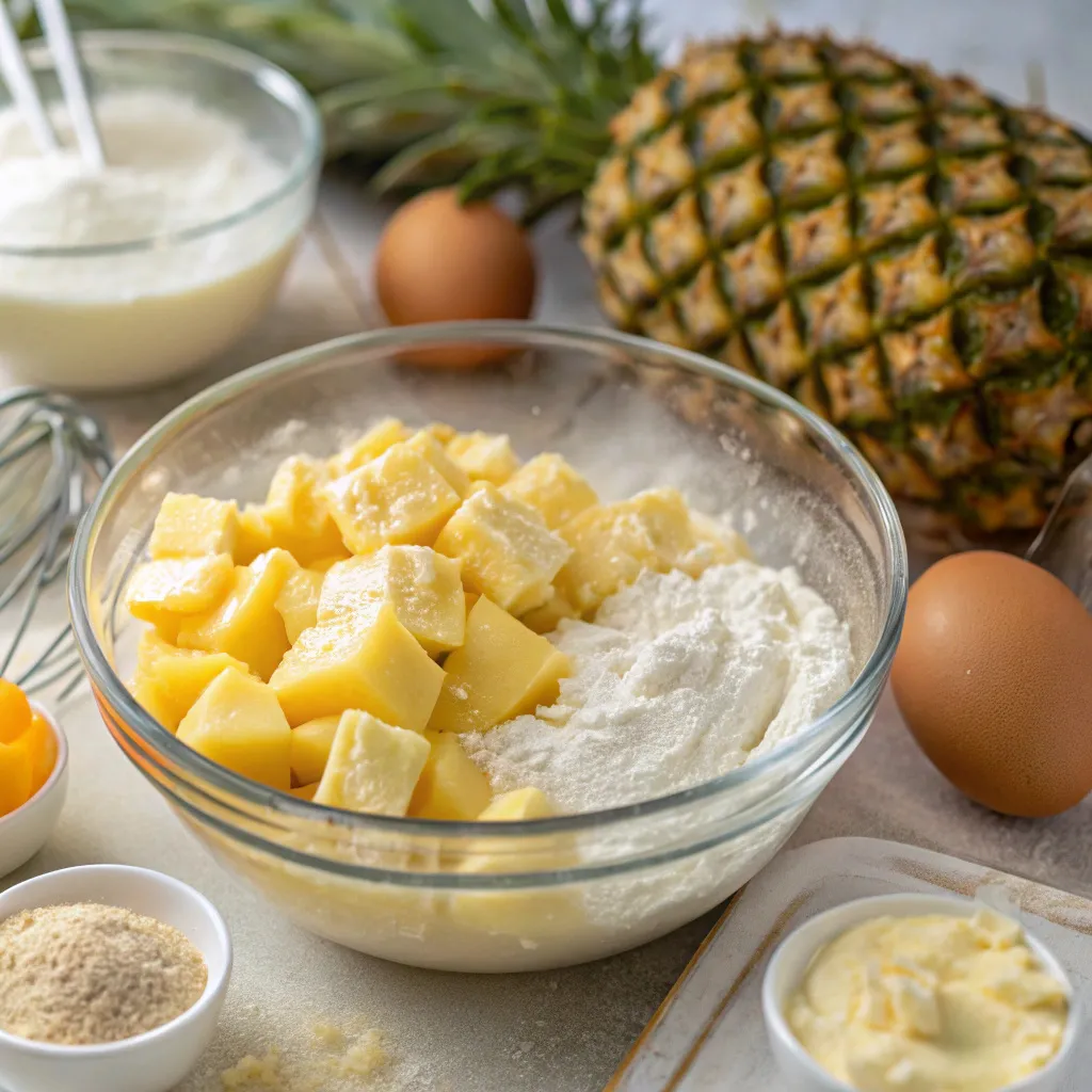 Pineapple Cream Cheese Pound Cake with Pineapple Glaze