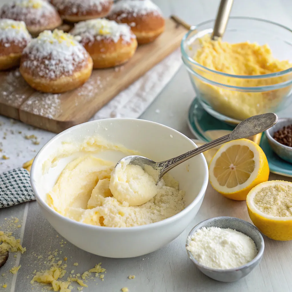 Sugar-Free Lemon Cream Stuffed Donuts – Fluffy, Creamy & Bakery-Style Perfect
