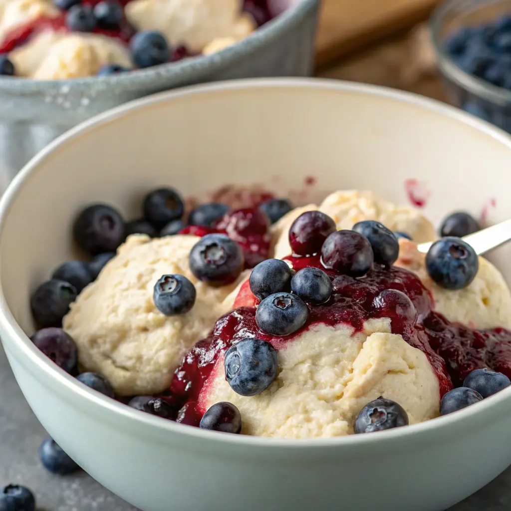 Blueberry Glazed Cloud Biscuits
