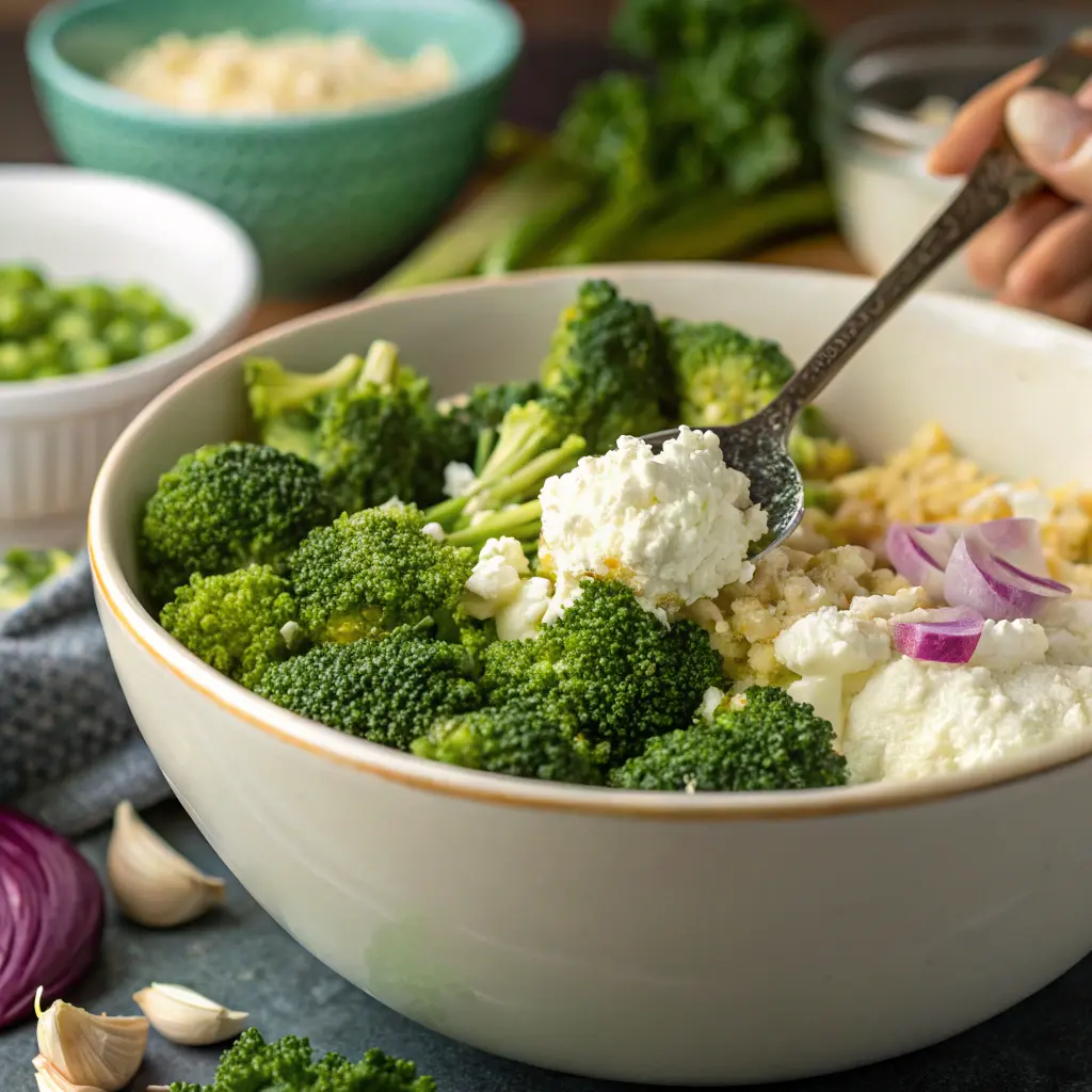 Broccoli Cottage Cheese Bake