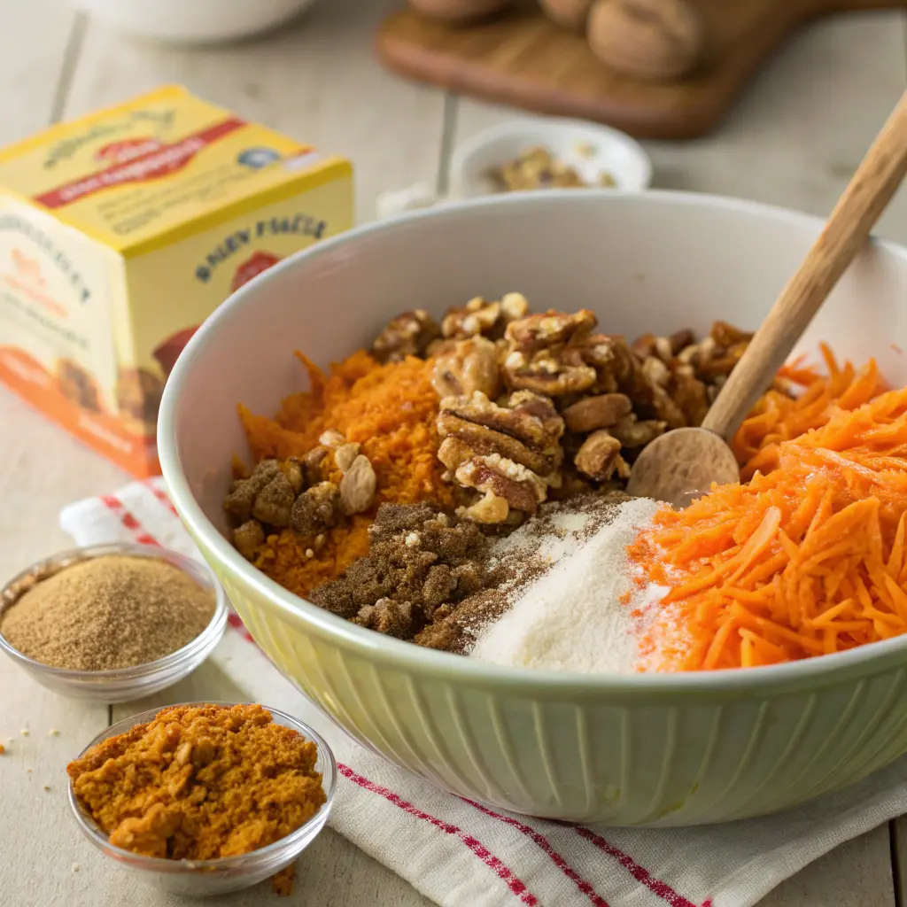 Carrot Walnut Dump Cake