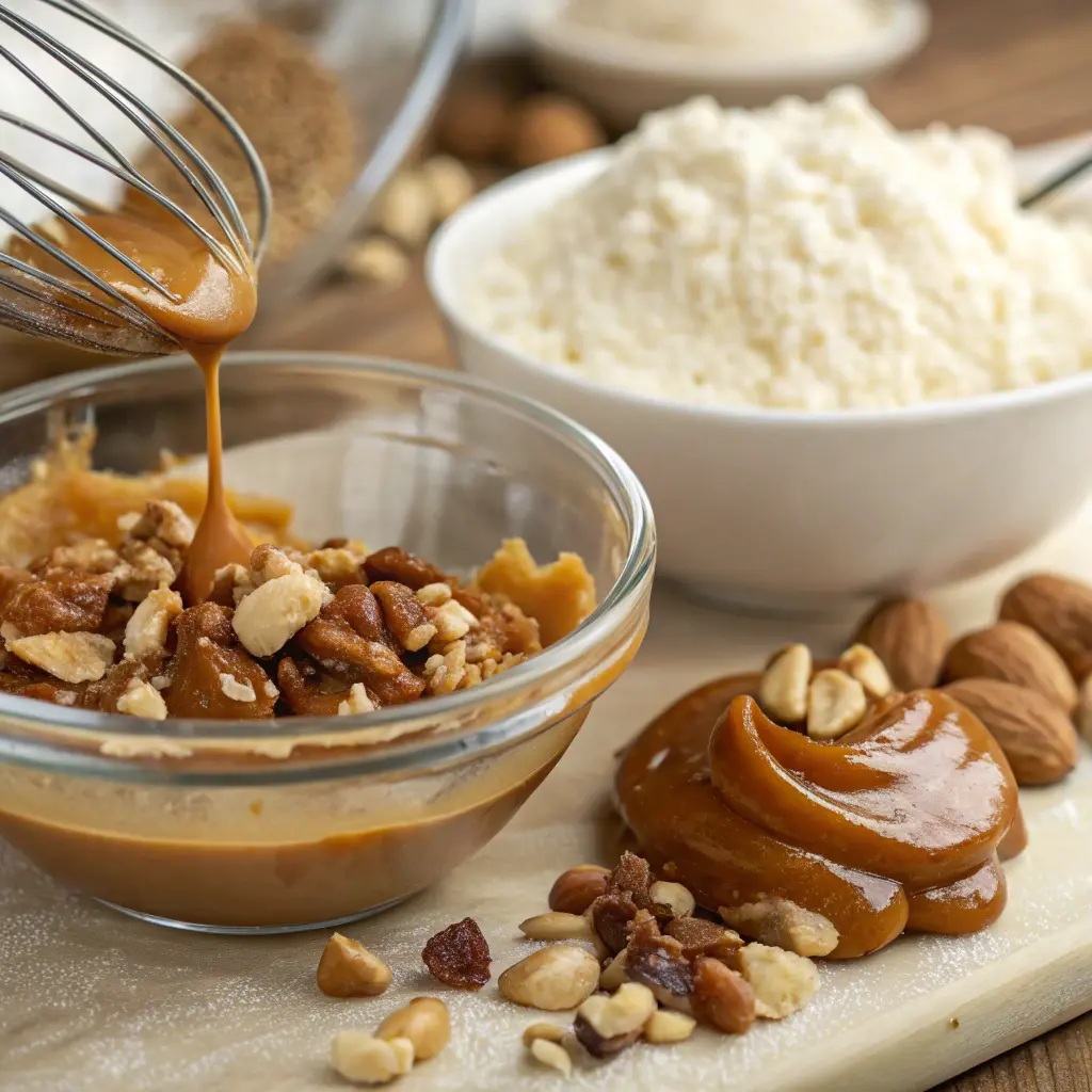Gooey Caramel Nut Cake