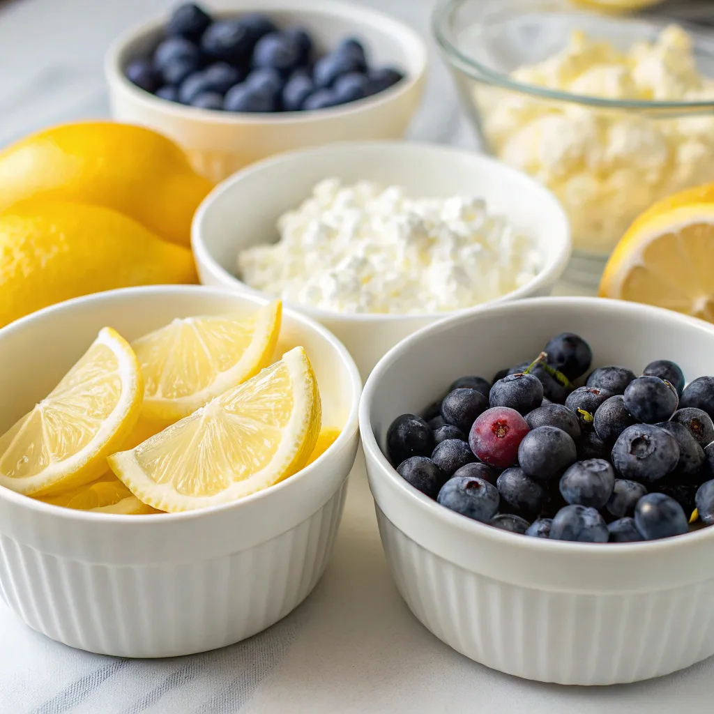 Lemon Blueberry Cottage Cheese Protein Bites