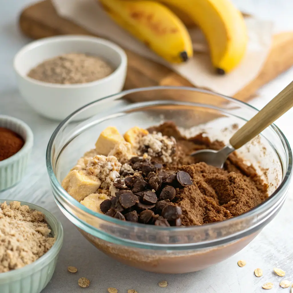 No Flour No Sugar Chocolate Banana Oat Dessert Bars