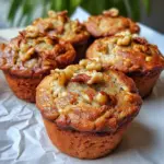 4-Ingredient Banana Walnut Oat Muffins