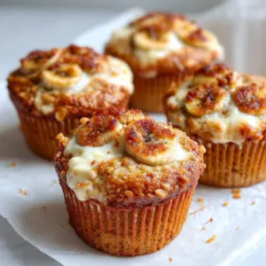 Gluten-Free Banana Cheesecake Oat Muffins