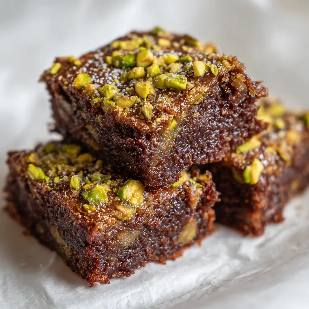 Fig Pistachio Oat Brownies