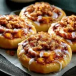 Peach Cobbler Cinnamon Rolls