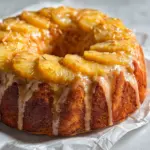 Pineapple Cream Cheese Pound Cake with Pineapple Glaze