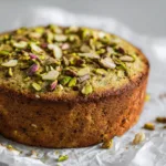Pistachio Almond Ricotta Espresso Cake
