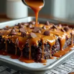 Smashed Chocolate Caramel Crunch Dump Cake