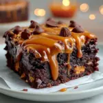Smashed Chocolate Caramel Crunch Dump Cake