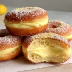 Sugar-Free Lemon Cream Stuffed Donuts – Fluffy, Creamy & Bakery-Style Perfect
