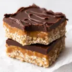 No-Bake Peanut Butter & Chocolate Oat Fudge