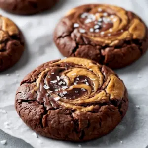 3-Ingredient Flourless Peanut Butter Swirl Cookies