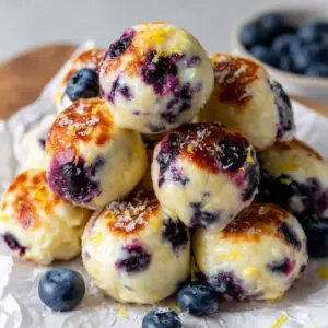 Lemon Blueberry Cottage Cheese Protein Bites