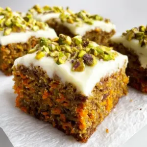 Sugar-Free Pistachio Carrot Cake Squares