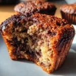4-Ingredient Banana Cocoa Oat Muffins