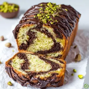 Triple Chocolate Pistachio Loaf