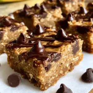 high-protein Greek yogurt banana chocolate fudge bars