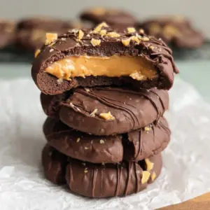 4-Ingredient Chocolate Peanut Butter Cookies
