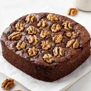 Brownie Walnut Cake
