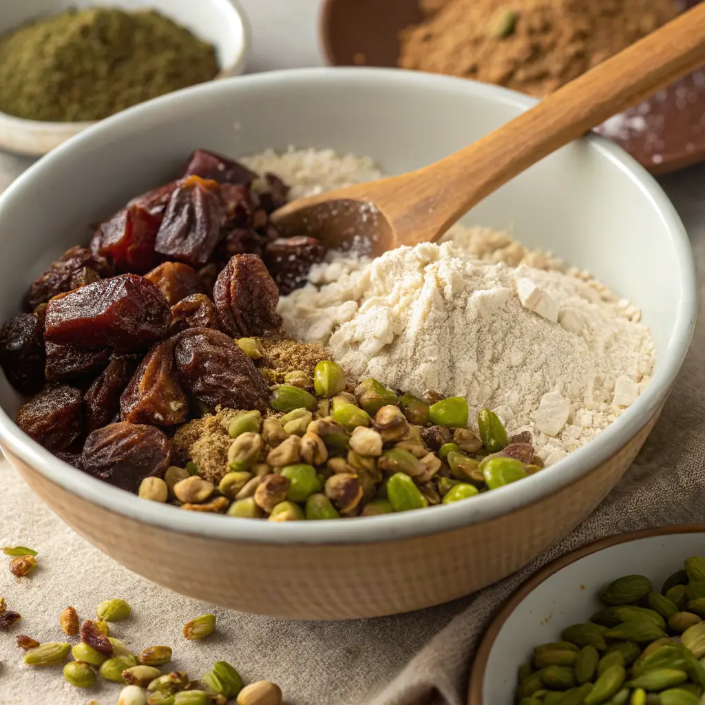 Persian Date Cake with Pistachios
