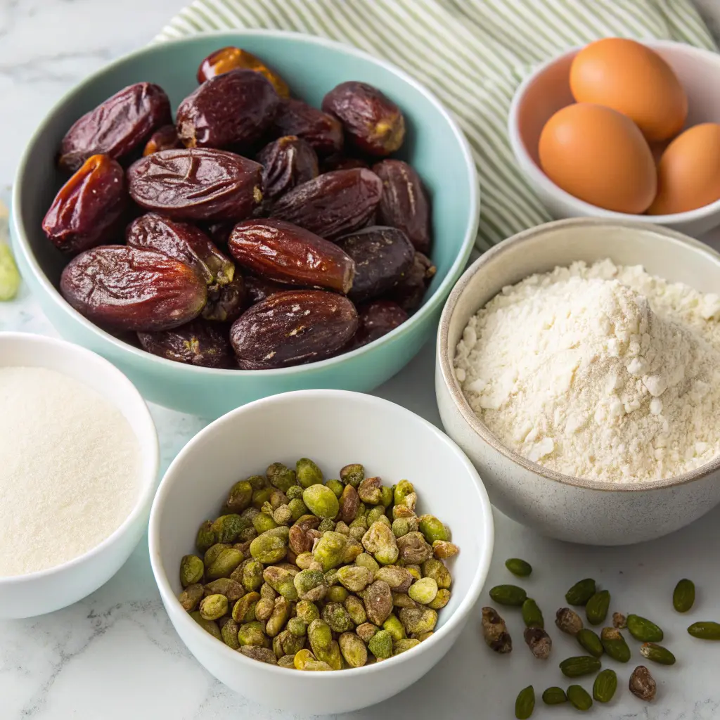 Persian Date Cake with Pistachios