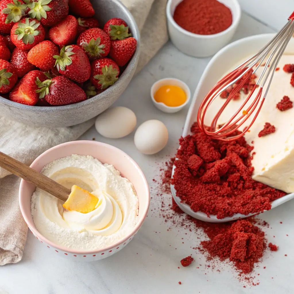 Red Velvet Strawberry Cheesecake 8 Red Velvet Strawberry Cheesecake