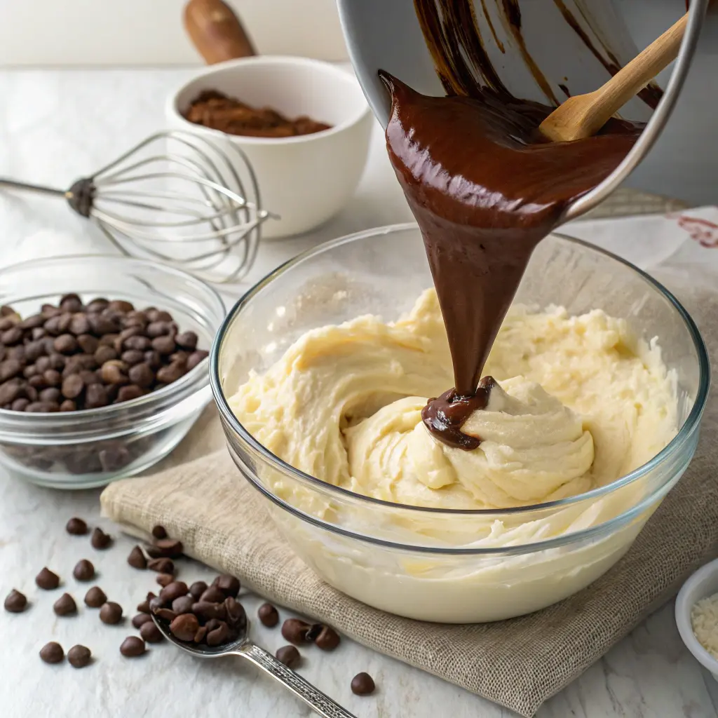 Vanilla Cake with Chocolate Fudge