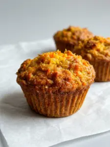 4-Ingredient Carrot Banana Oat Muffins