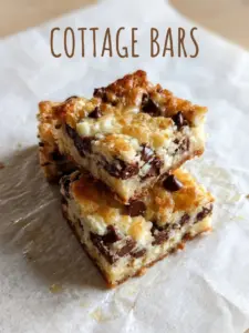 Cottage Cheese Chocolate Chip Cookie Bars