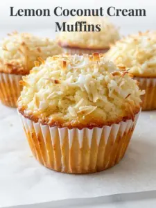 Lemon Coconut Cream Muffins