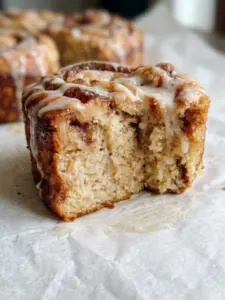 No-Flour Cinnamon Roll Banana Oat Cake