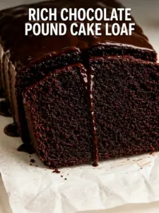 Rich Chocolate Pound Cake Loaf