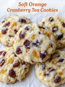 Soft Orange Cranberry Tea Cookies