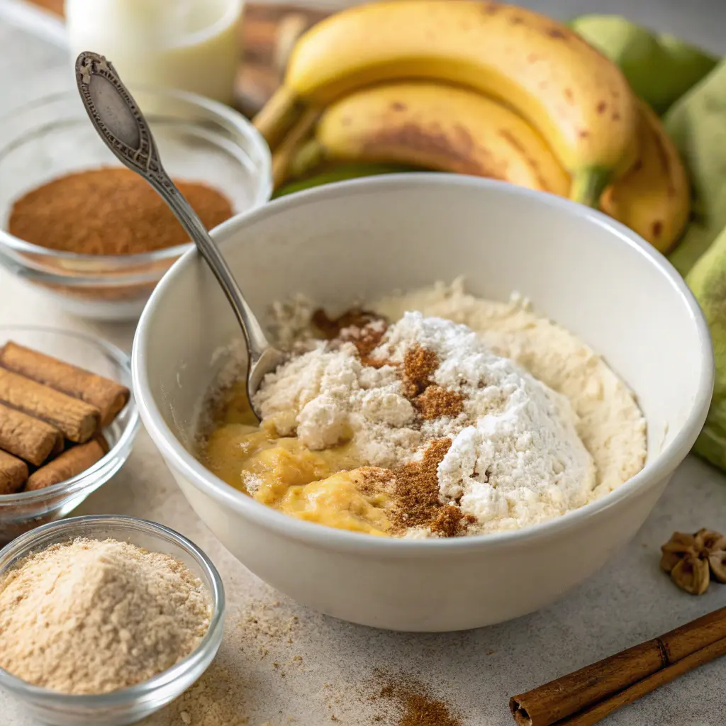 HEALTHY BANANA CINNAMON GREEK YOGURT MUFFINS WITH MELTY CHOCOLATE CENTERS